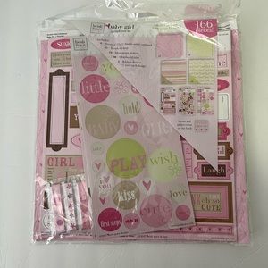 New Baby girl scrapbooking set